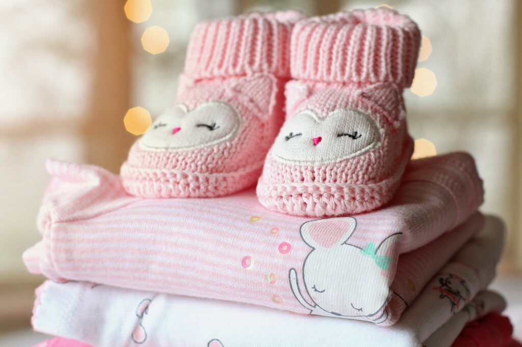 Ironed newborn baby clothes